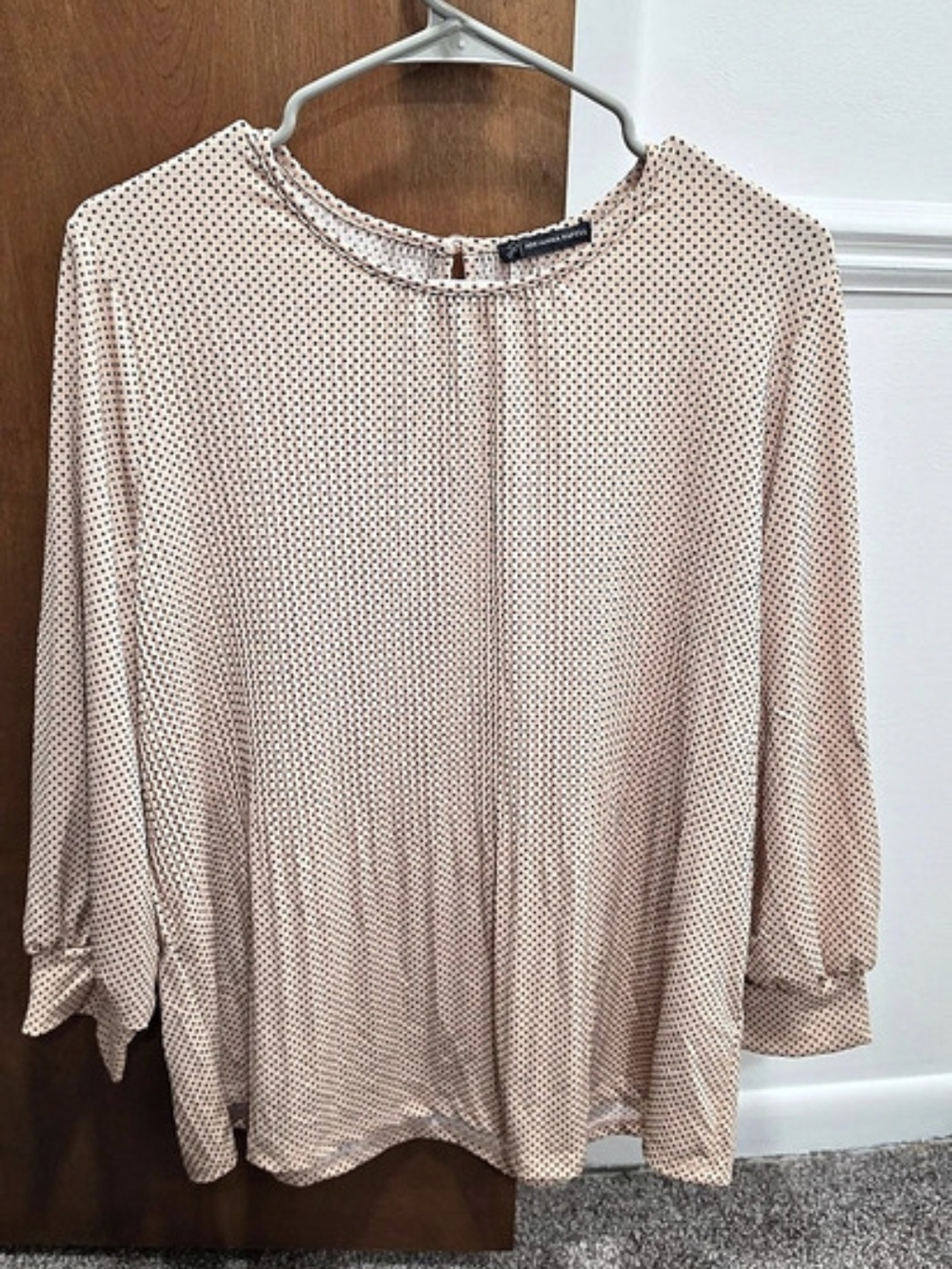 Adrianna Papell Polka Dot Blouse in Pink